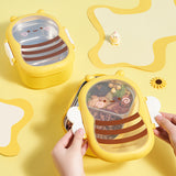 Load image into Gallery viewer, Food grade cute little bee stainless steel insulation compartment lunch box bento lunch box