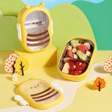 Load image into Gallery viewer, Food grade cute little bee stainless steel insulation compartment lunch box bento lunch box