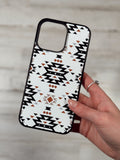 Load image into Gallery viewer, Neutral Boho Aztec MagSafe Compatible Phone Case