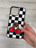 Load image into Gallery viewer, Checkered Cherries MagSafe Compatible Phone Case