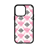 Load image into Gallery viewer, Pink Aztec Highland Cows MagSafe Compatible Phone Case