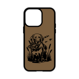 Load image into Gallery viewer, Brown lab duck hunting dog MagSafe compatible phone case