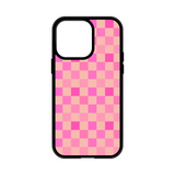 Load image into Gallery viewer, Pink Checkered MagSafe Compatible Phone Case