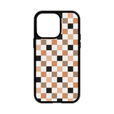 Load image into Gallery viewer, Peachy Neutrals Checkered MagSafe Compatible Phone Case