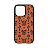 Load image into Gallery viewer, Burnt Orange Highland Cow MagSafe Compatible Phone Case