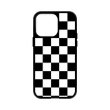 Load image into Gallery viewer, Black &amp; White Checkered MagSafe Compatible Phone Case