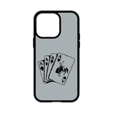 Load image into Gallery viewer, Grey western buckin horse ace cards phone case