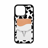 Load image into Gallery viewer, B&amp;W Western cowprint bull wallet phone case