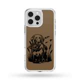 Load image into Gallery viewer, Brown lab duck hunting dog MagSafe compatible phone case