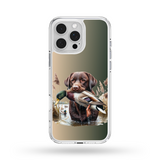 Load image into Gallery viewer, Brown Lab Duck Dog V2 MagSafe Compatible Phone Case