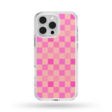 Load image into Gallery viewer, Pink Checkered MagSafe Compatible Phone Case